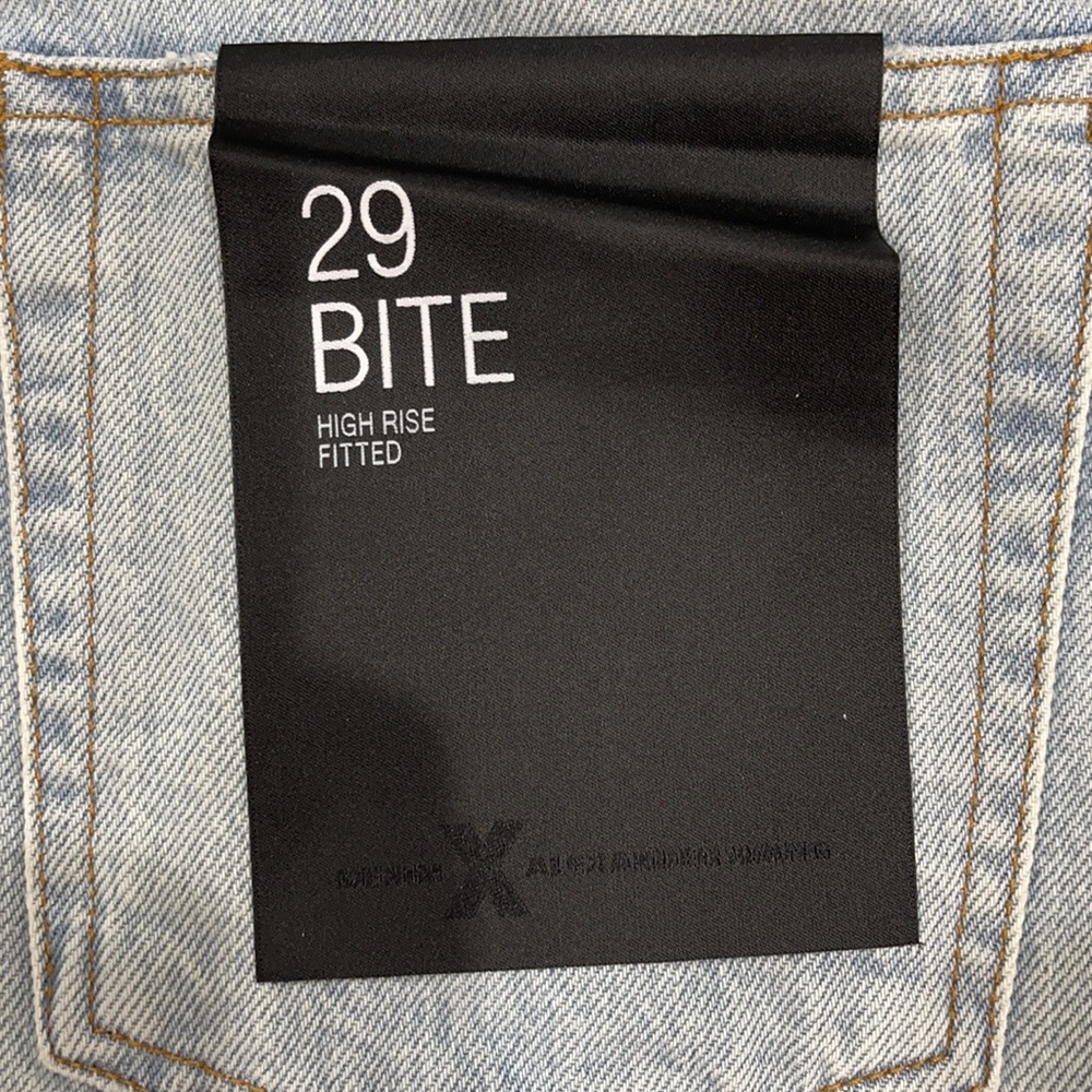 ALEXANDER WANG  High Waisted Denim Shorts Sz 29 - Picture 3 of 5